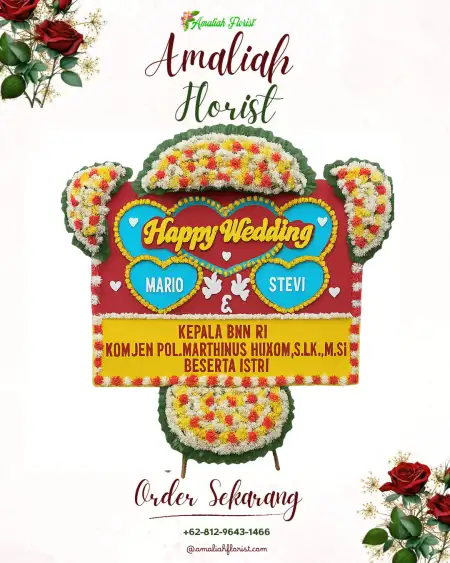 Papan Bunga Pernikahan Nibung